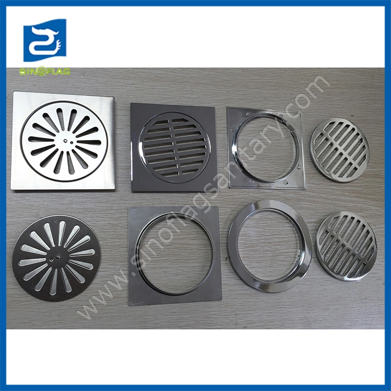 Round Polish Chromed Zinc Sanitary Floor Drain